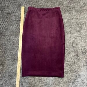 BCBGMAXAZRIA "LYRIC" Deep Port Suede Pencil Skirt Size‎ XS NWT MSRP $138